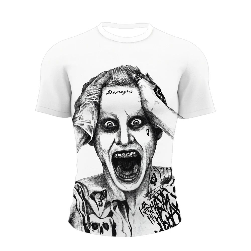 

2021 Summer Clown White Joker 3d Printed T Shirt Men Joker Face Casual Male Tshirt Clown Short Sleeve Funny T Shirts Topsxxs-6xl
