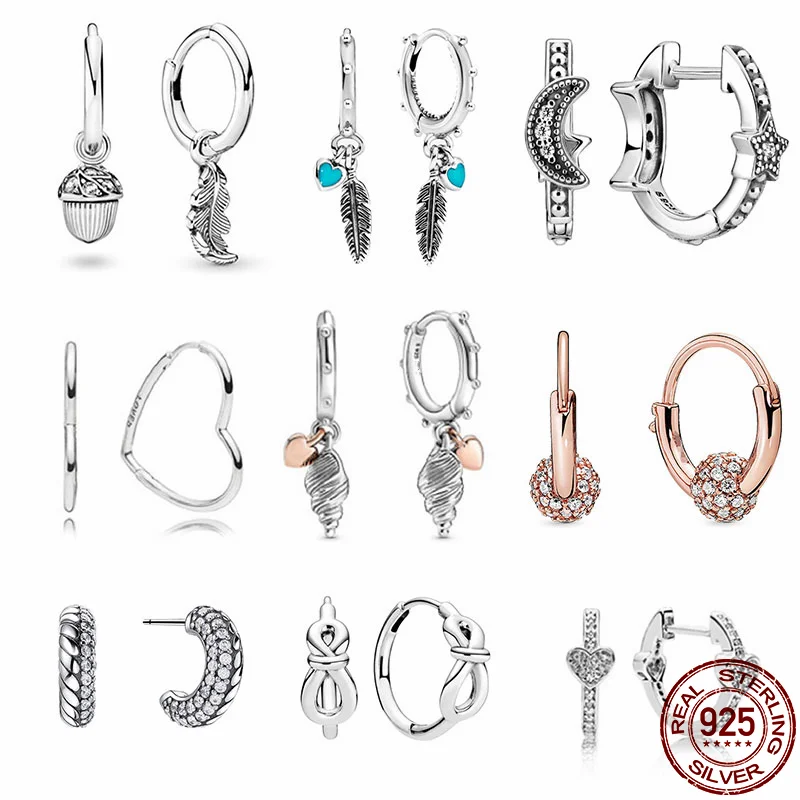 CodeMonkey 100% настоящее 925 пробы серебряные Кристальные круглые серьги для женщин