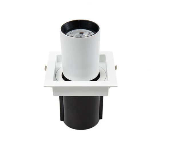 Quare-luz descendente empotrable LED COB, ajustable en ángulo, 12W, 15W, 18W, 24W, foco de techo de LED, cocina, sala de estar, interior