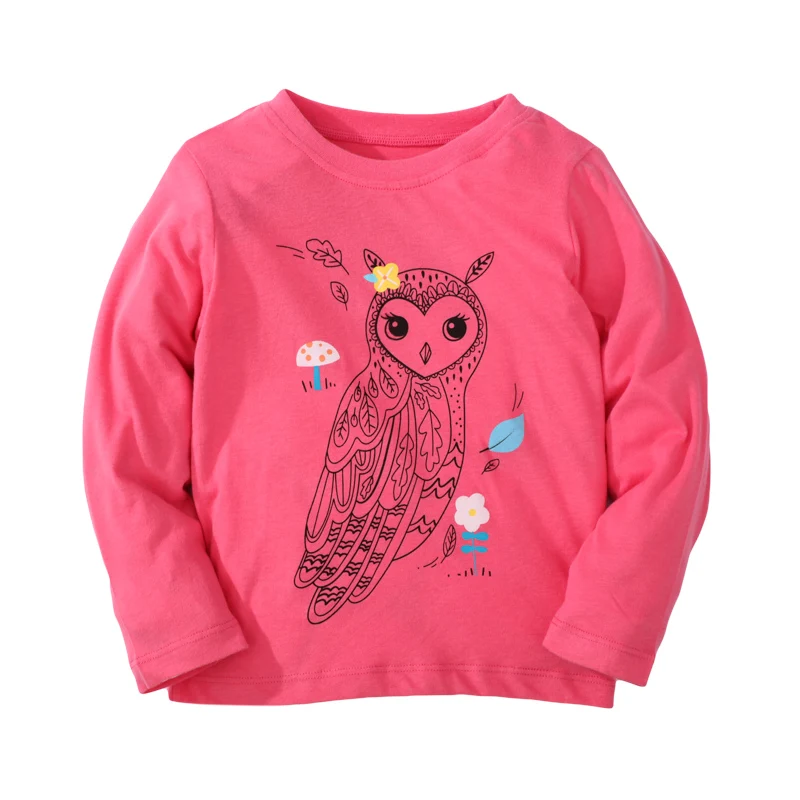 

Футболка для девочек 2-7 лет, с длинным рукавом и круглым вырезом