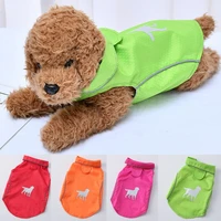 sleeveless creativity pets clothes fashion reflective strip vest raincoats for dogs waterproof breathable thin rain coats