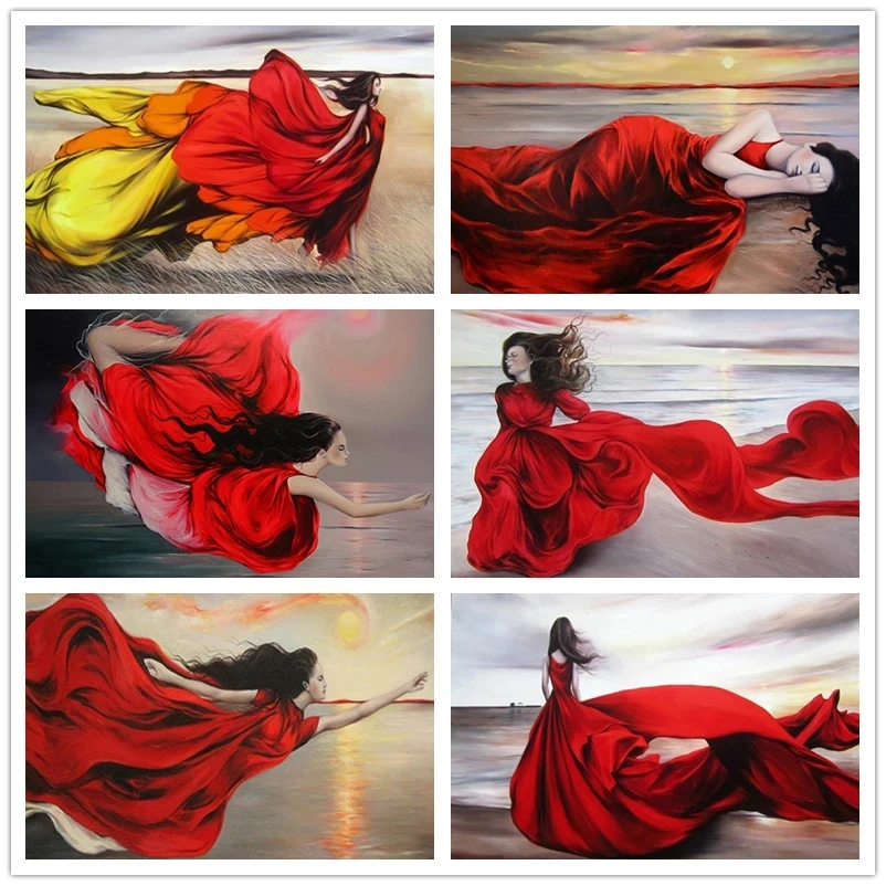 Полный Алмазный пейзаж алмазная живопись свадебная фотография море вышивка