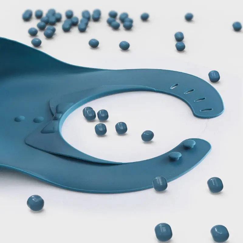 

Baby Feeding Bib Children Feeding Waterproof Silicone Adjustable Food Catcher