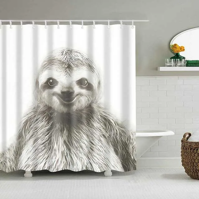 Мультяшная кошка занавеска для ванной водонепроницаемая душа полиэстер рисунок