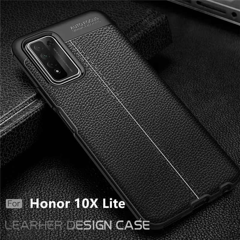 

Для крышки Huawei Honor 10X Lite чехол для Honor 10X Lite Capas мягкий кожаный чехол из ТПУ для Huawei Honor 9S 9C 9A 10X Lite Fundas