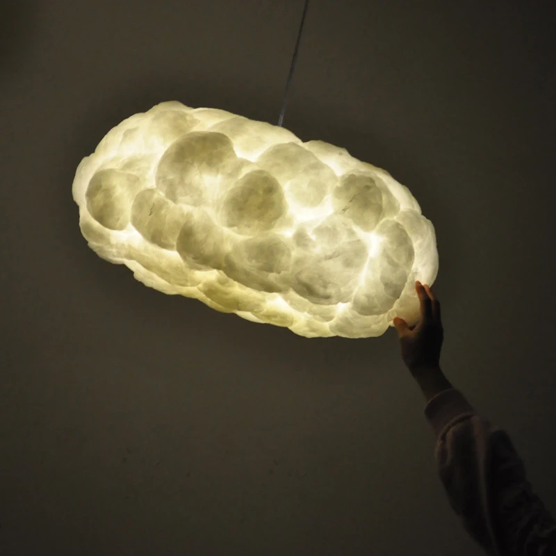 Облако подвесной светильник Блестящий скандинавский s отель лобби Шелковый