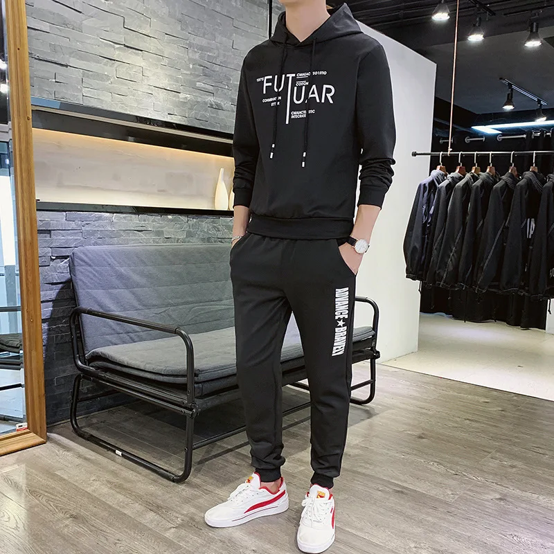 

Men's sports suit sweater suit men's autumn long-sleeved casual 2021 hooded sportswear men's clothing