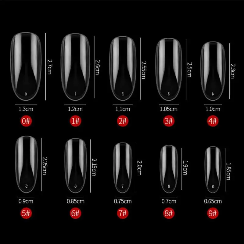 

500pcs/set False Nails Forms Mold Square Nail clipTransparent Nail Nail UV Fake Oval Manicure Gel Easy Extension Apply Long X5K9