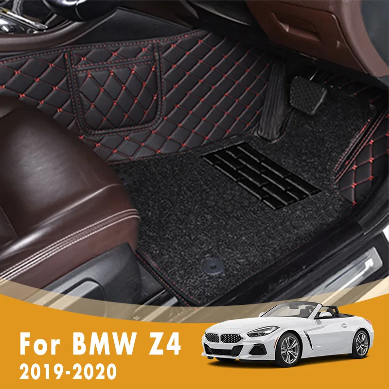 

Автомобильные коврики RHD для BMW Z4 2020 2019, роскошные двухслойные проволочные накладки на ножки, автомобильные аксессуары, украшение интерьера, коврики