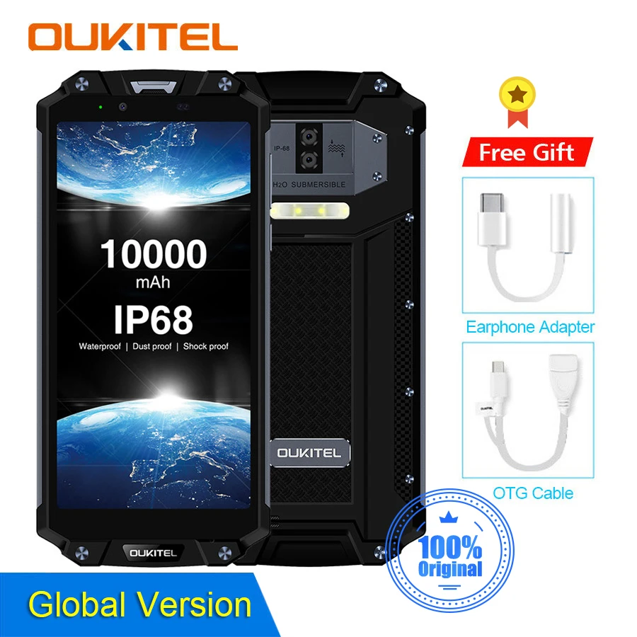 OUKITEL WP2 10000 мА/ч IP68 Водонепроницаемый и пыленепроницаемый мобильный телефон
