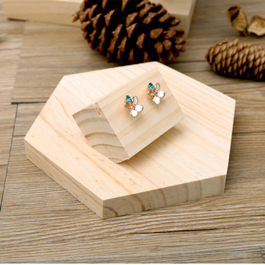 

Unfinished Wooden Earring Jewelry Display Rack Stand Holder Showcase
