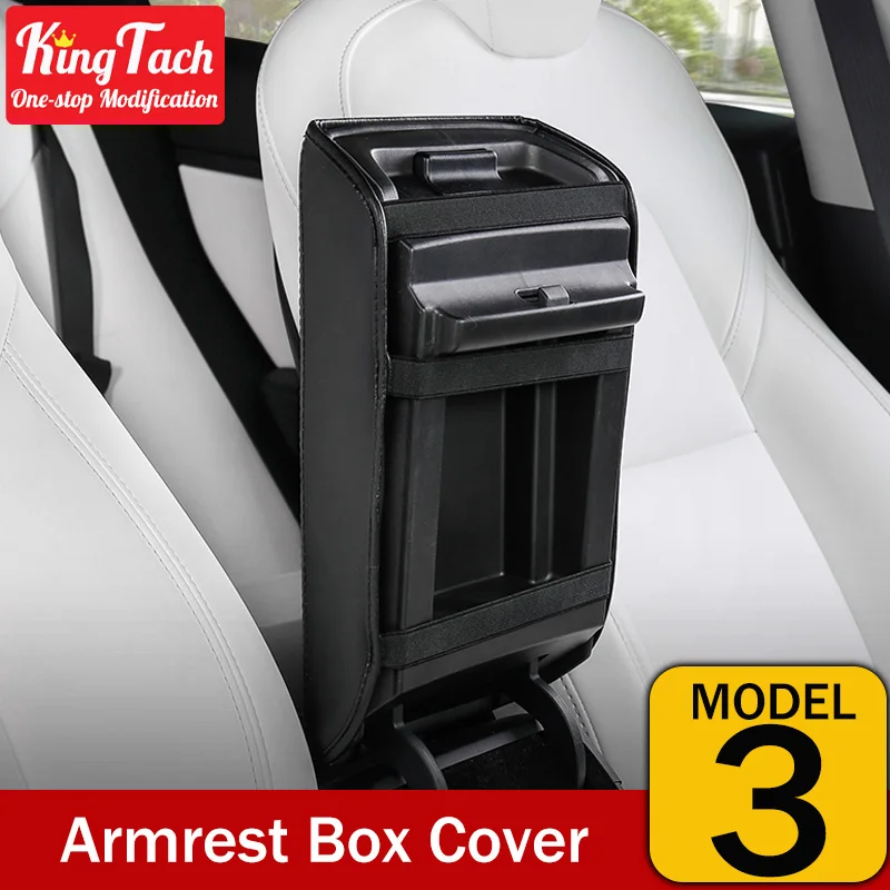 

For Tesla Model 3 Interior Refitted Accessories Central Control Protective Leather Car Armrest Box Cover Pad