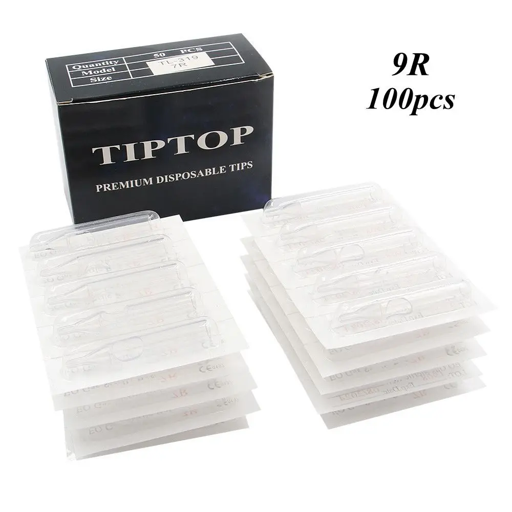 100 шт. одноразовые насадки для татуировки 9RT|Типсы тату-машинок| |