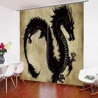 dragon window drapes chinese dragon decor curtains for kids boys girls window curtains for bedroom living