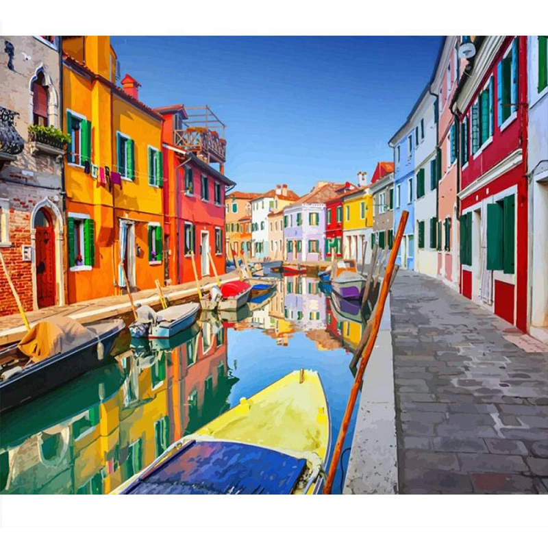 

Frame Diy Painting By Numbers Sunset Seaside Acrylic Canvas Painting Landscape Modern Wall Art Picture Diy Gift 40x50cm