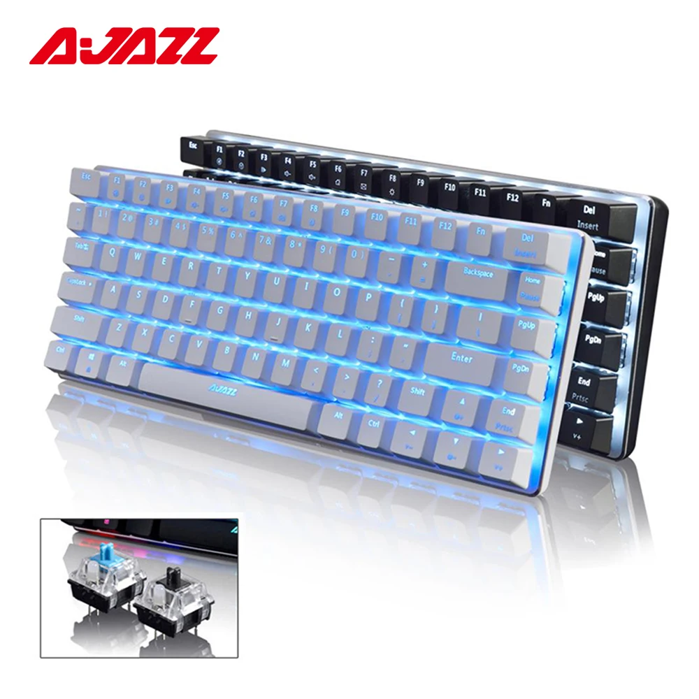 Ajazz AK33 Проводная Механическая игровая клавиатура 82 клавиши с защитой от