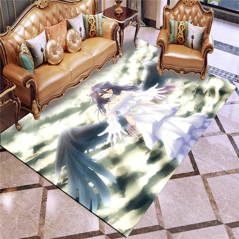 

Cartoon OVERLORD Carpets Anti-slip Soft Home Carpets Kids Play Mat Adults Room Decorative Area Rug Living Room Rug and Carpet