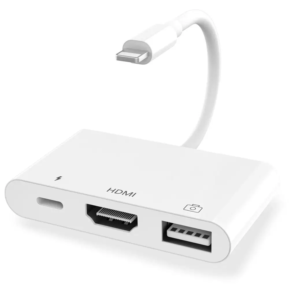 3 в 1 концентратор для Lightning Цифровой AV адаптер iPhone 11 Pro Max iPad Air Mini Xs Xr 8 Plus 7 HDMI