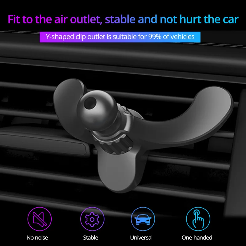 universal car air vent clip upgrade 17mm ball head for magnetic car phone holder gravity support stand mount car charger bracket free global shipping