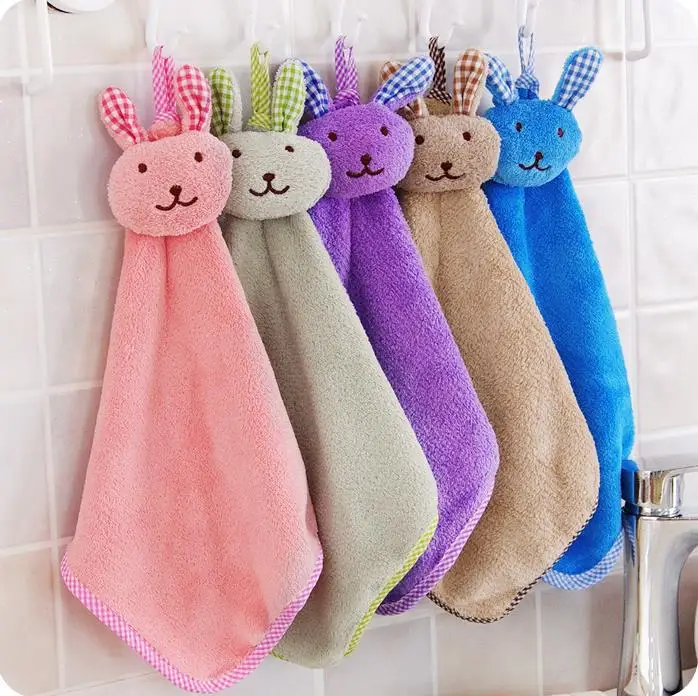 

Коралловый флисовый кролик модельное Полотенце 5 цветов Однотонная одежда полотенце для лица мультфильм чистое полотенце протрите тканью ...