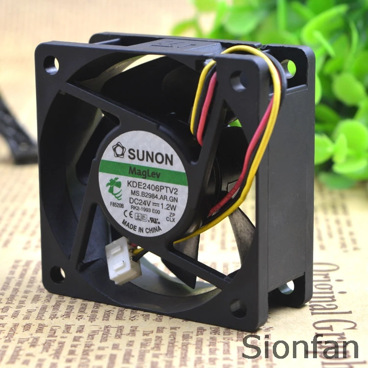 Для Охлаждения SUNON 6025 KDE2406PTV2 24V 1 2 W 6 см 3-жильный инверторный Вентилятор охлаждения