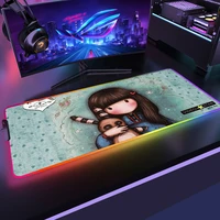 led mouse pad santoro gorjuss rgb rug mouse mat laptop mini pc gaming accessories keyboard mat play mat with backlight for pc