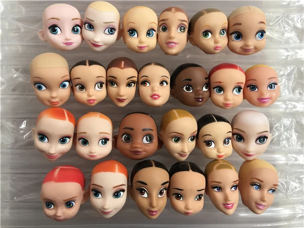 Голова принцессы без волос голова Русалочка Эльза растения волосы белый