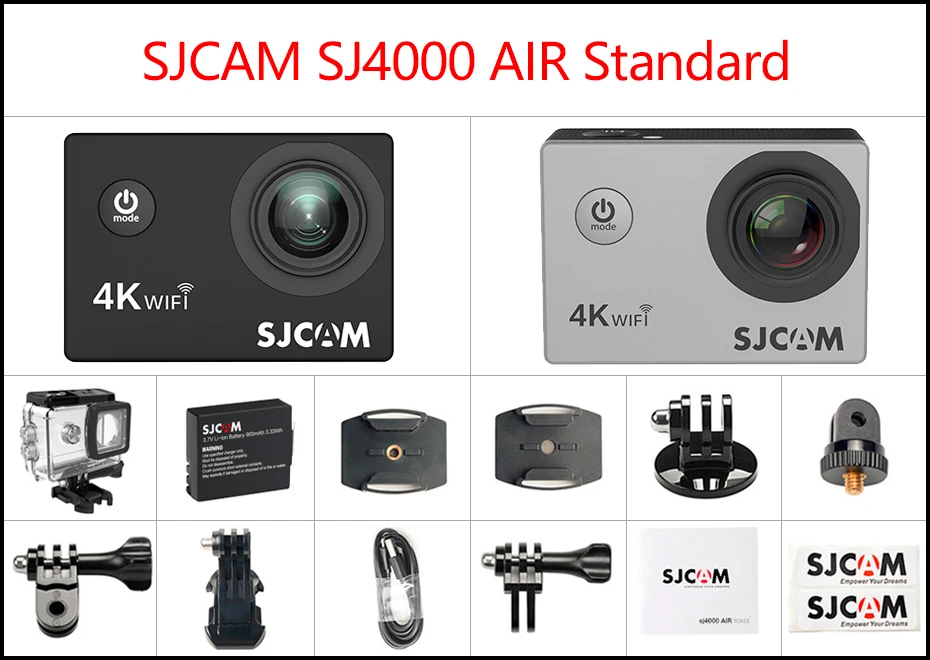 SJCAM SJ4000 AIR Действий Камеры Full HD Allwinner 4К 30FPS WIFI 2.0" Экран Мини Шлем Водонепроницаемый Спорт DV Камера, Лыжная камера, камера для дайвинга