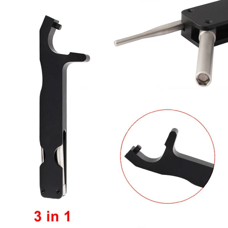 

Tactical 3 in 1 Glock Front Sight Installation Hex Tool Magazine Disassembly Tool Takedown Pin Punch Kit Hunting Accessories