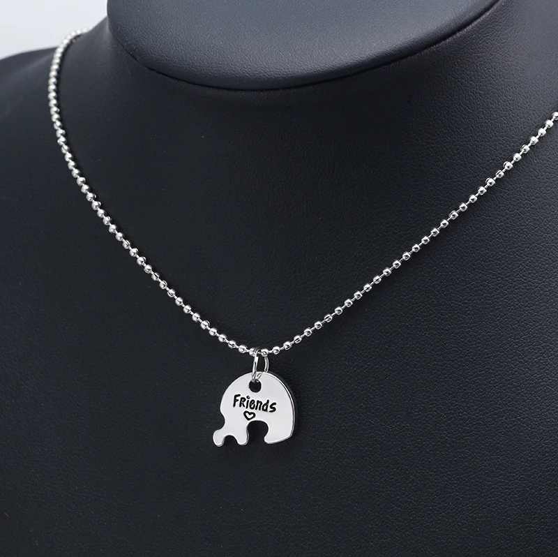 3 Pieces / Set Fashion Best Friends Forever Heart Shaped Pendant Unisex Necklace Commemorative Friendship Gift Dropshipping BFF
