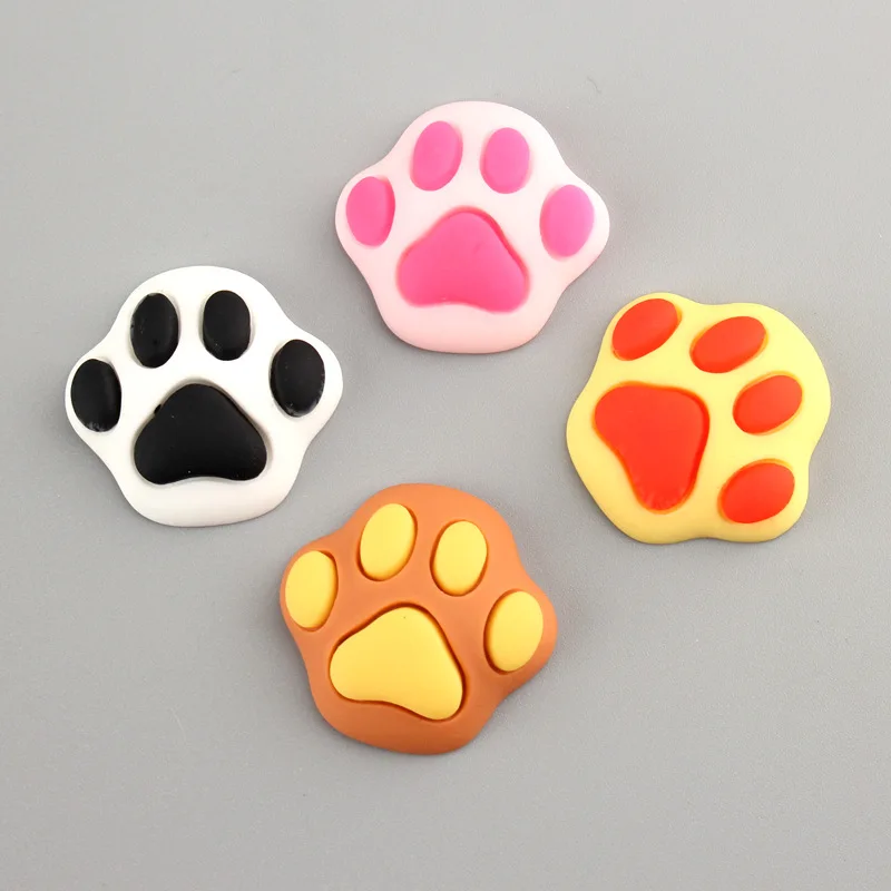 

10Pcs/lot Cute Bear Paw Flat back Resin Cabochons Kawaii Claw Resins Characters DIY Scrapbooking Craft Phone Decoration 29*27mm