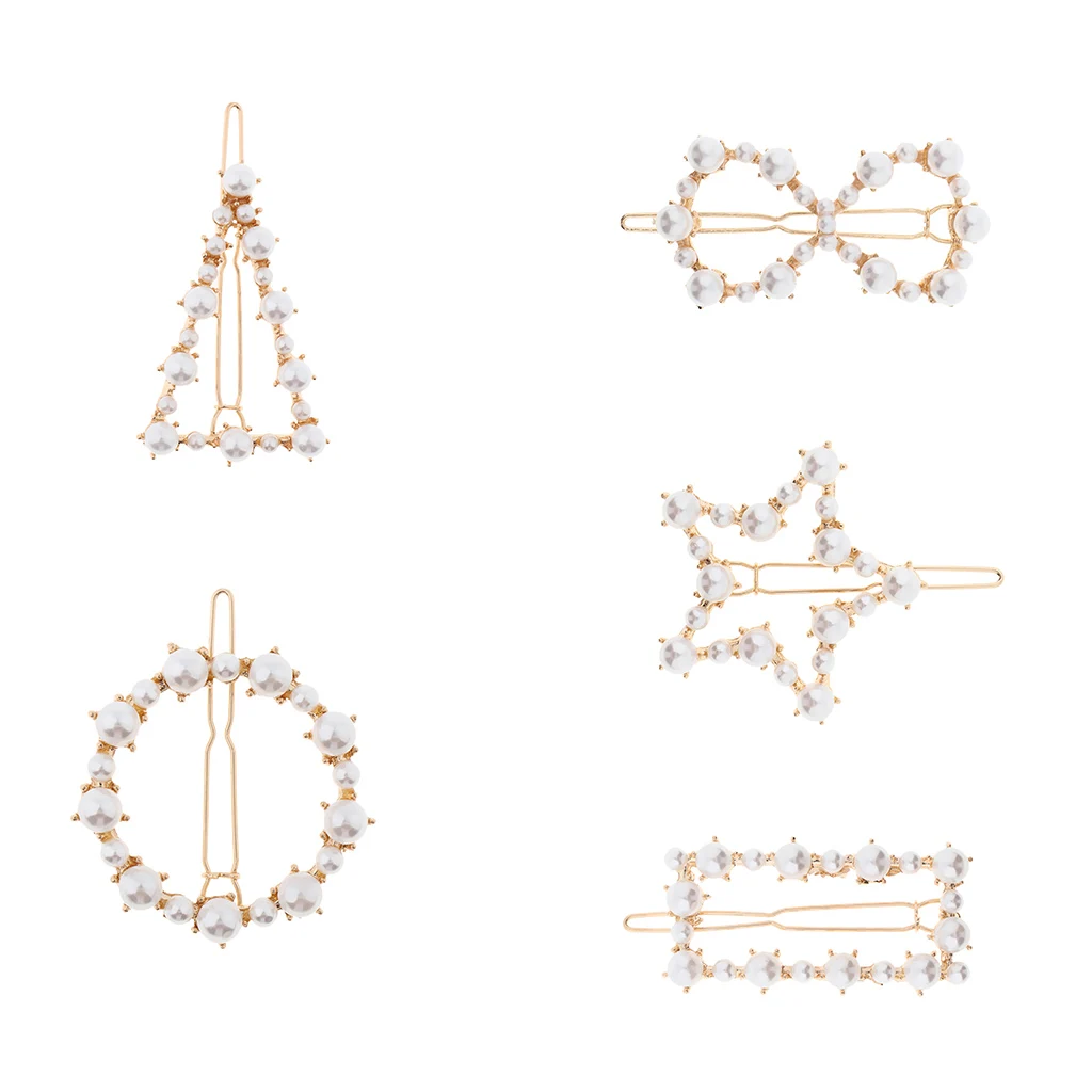 

Elegant Pearls Barrette Hair Clip Hairpin Hair Accessory for Women, One Size