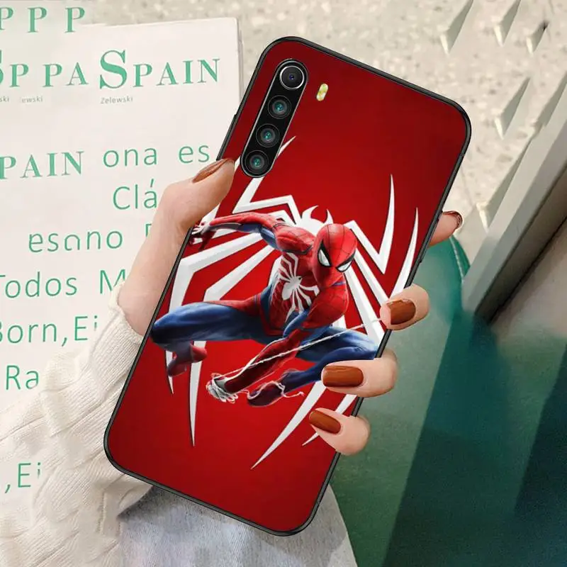 

LJHYDFCNB Cool Spider Cover Man Pattern Phone Case For Redmi 7 8 9 A K20 30 Pro Note 8 9 Pro 9s