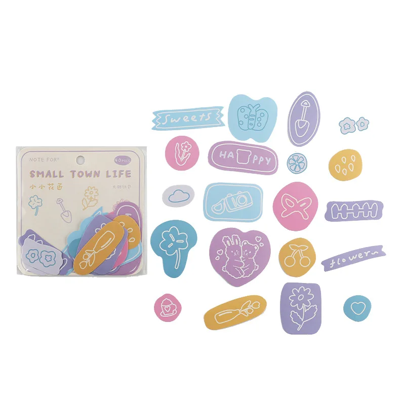 40 шт./упак. милые маленькие городские серии жизни наклейки дневник канцелярские