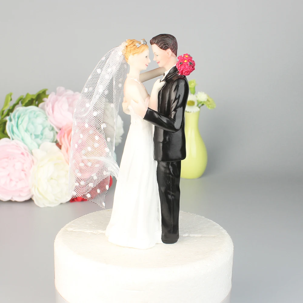 Романтический свадебный Топпер для торта фигурка из смолы жениха и невесты