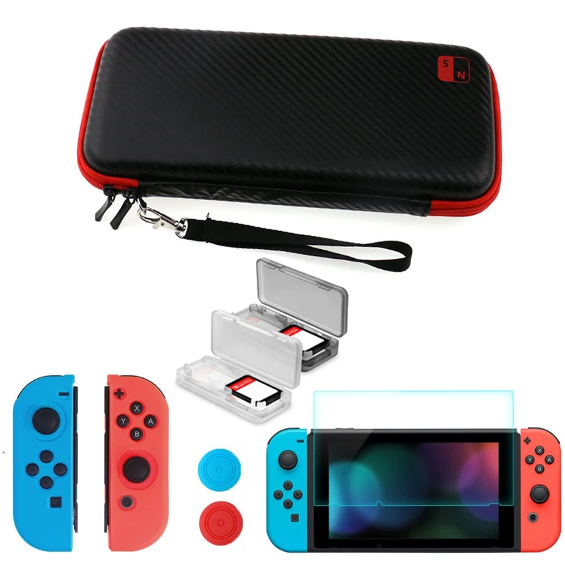 Защитный чехол из закаленного стекла для Nintendo Switch NS консоли силиконовый