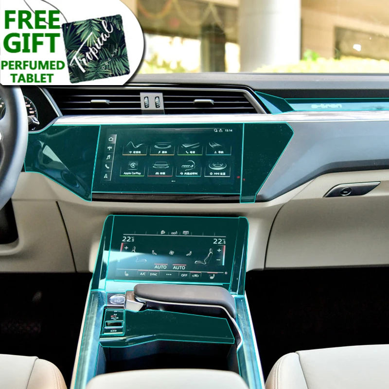 

Car Interior Central Console Gear Dashboard TPU Sticker Transparent Protective Film For Audi Etron 55 Quattro 2020 Accessories