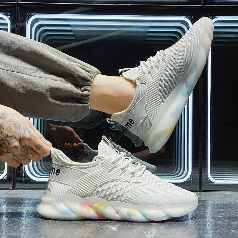 

Summer Men's Casual Shoes New Fashion Mesh Shoes Men's Trendy Running Shoes Outdoor Casual Breathable Vulcanize Shoes for Men