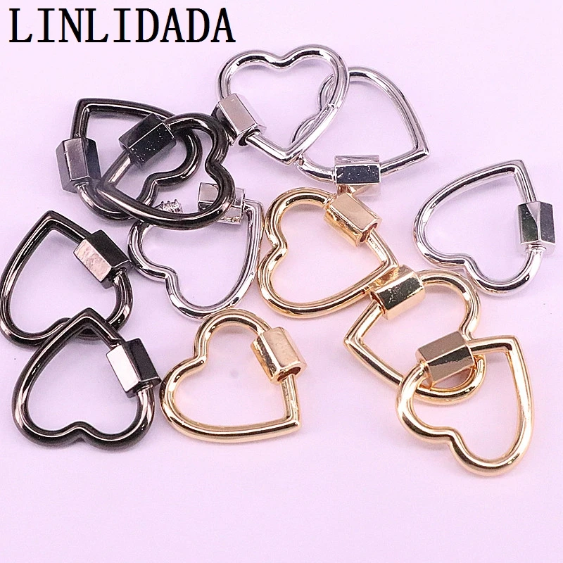 10 шт. зажимы для винтов в форме сердца подвесок с коннектором аксессуары