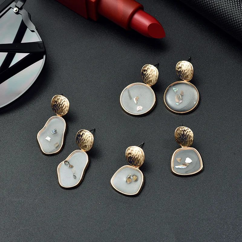 Изысканные Винтажные серьги 2019 геометрические в виде ракушек для женщин и