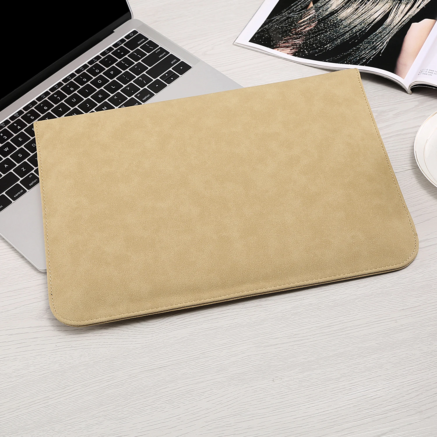 Водонепроницаемая кожаная сумка для ноутбука Besegad чехол с блоком питания Apple Macbook