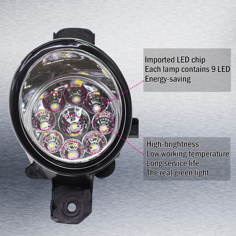 Cawanerl Стайлинг авто светодиодный светильник тумана DRL Дневной AC/DC 12V белого и