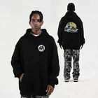 Толстовка мужская с капюшоном, мультяшный принт черепахи Гоку, худи, стиль Харадзюку, уличная одежда