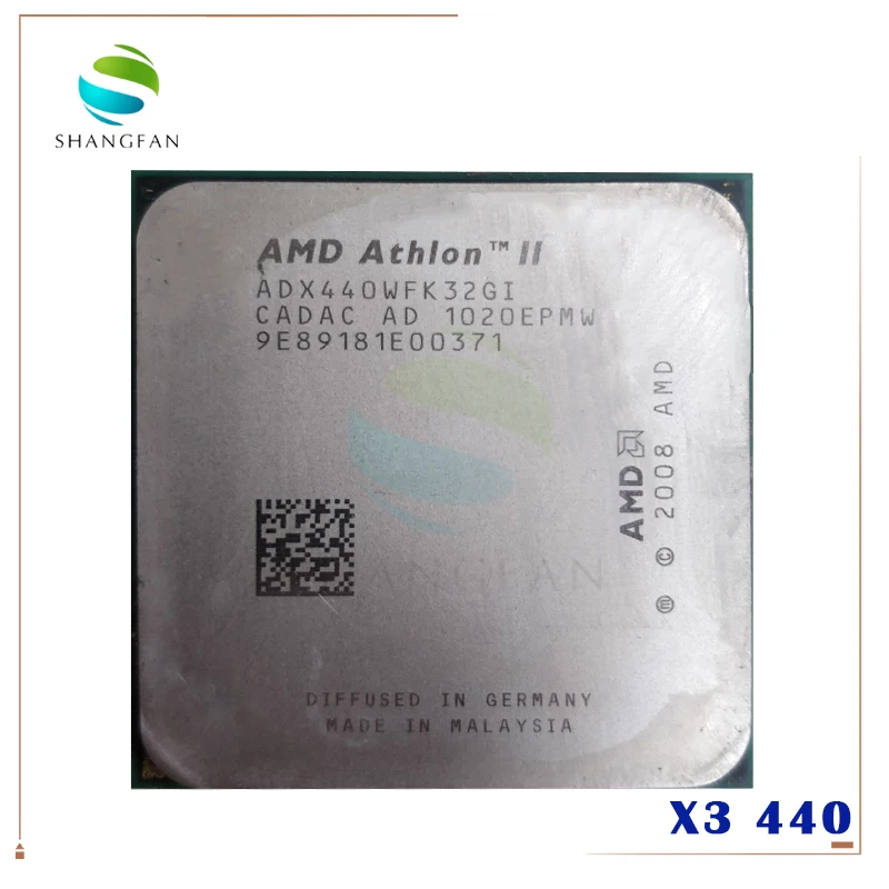 Трехъядерный Процессор AMD Athlon II X3 440 3 ГГц ADX440WFK32GI ADX445WFK32GM разъем AM3|socket am3|athlon ii x3athlon