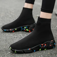 high top running shoes for men women sneakers knit upper breathable sport shoes socks boots woman chunky shoes winter plus 45 46
