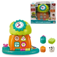 auby sort learn treehouse with music light intelligence auditive vision mathematics develop educational toy for infant 9m
