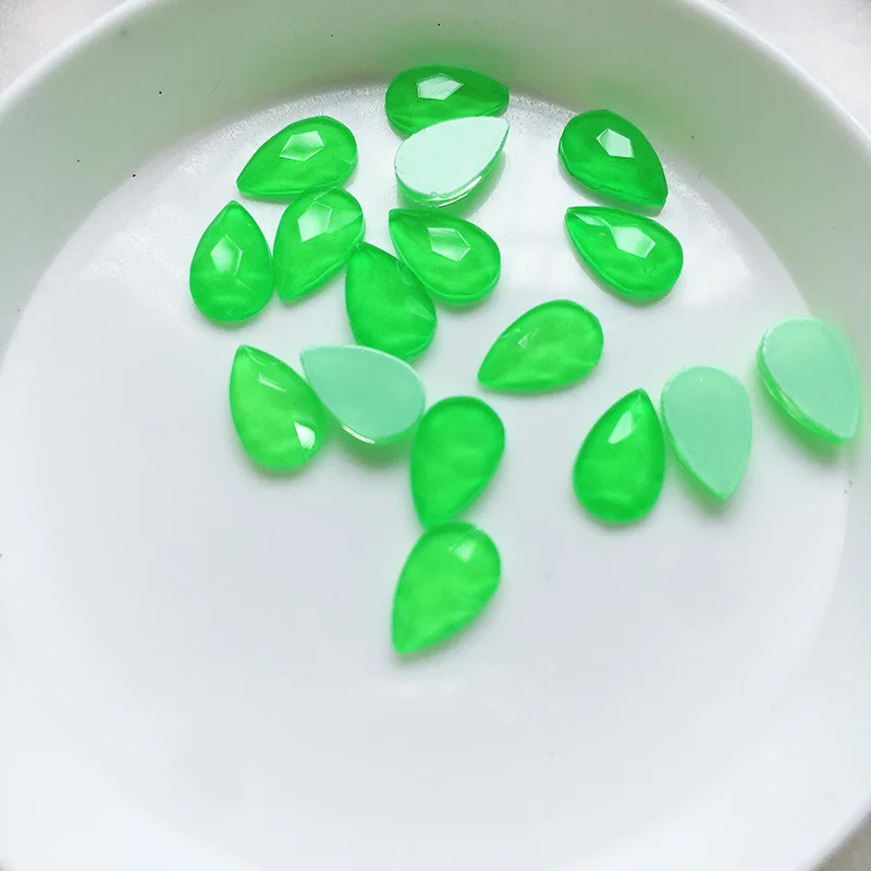Drop Green Флуоресцентный мокко Стразы для ногтей со стразами для дизайн ногтей стекло разные формы ювелирные изделия с бриллиантами декоративный камень для ногтей украшения для маникюра 30 шт./лот - Цвет: Drop Green
