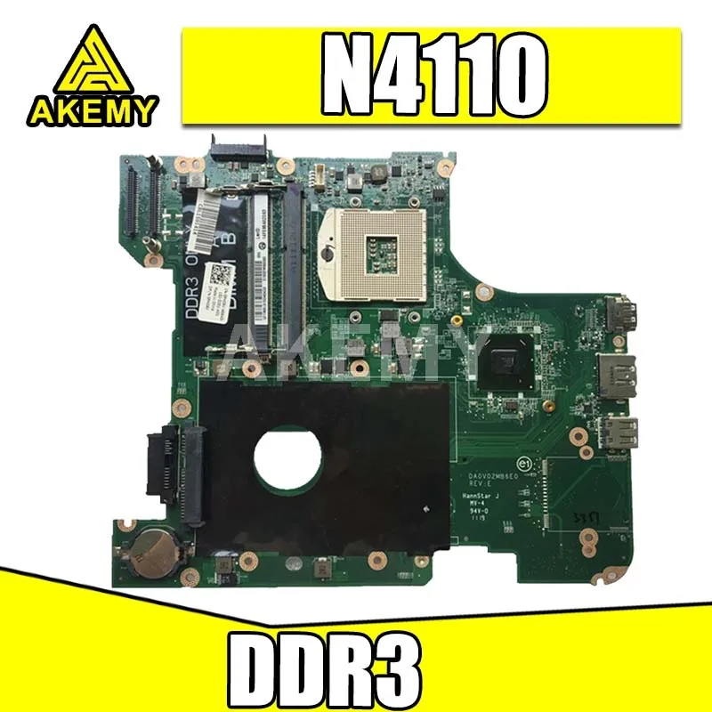 

Akemy DA0V02MB6E1 Laptop motherboard For DELL Inspiron 14R N4110 HM67 Mainboard 0FH09V 0FH09V DDR3