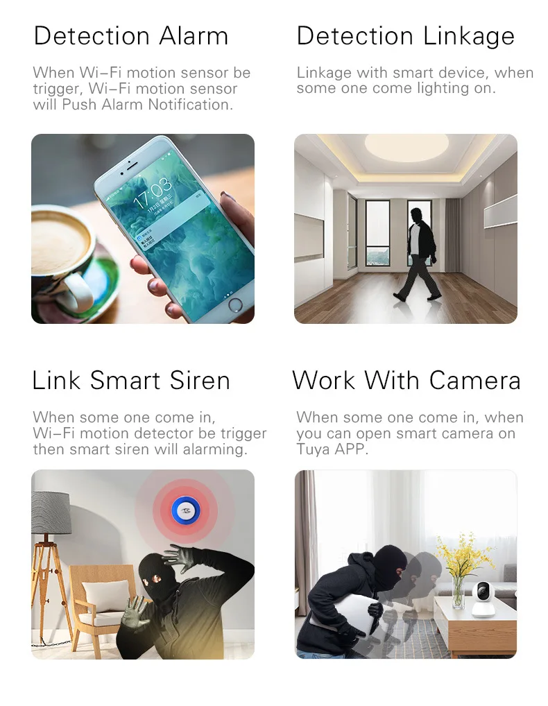 Датчик человеческого тела Zigbee Wi-Fi беспроводной умный датчик движения