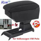 Подлокотники для автомобиля коробка с USB док-станция для Volkswagen VW Polo 2001  2009 Кожаный Автомобильный Брелок с центральной консоли подлокотник ящик для хранения с USB светодиодный